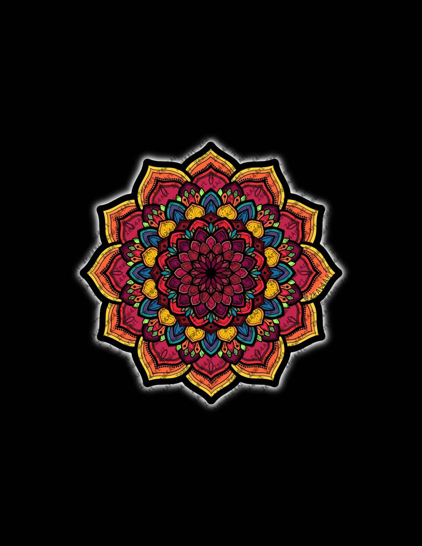 Neon and Bright Mandala