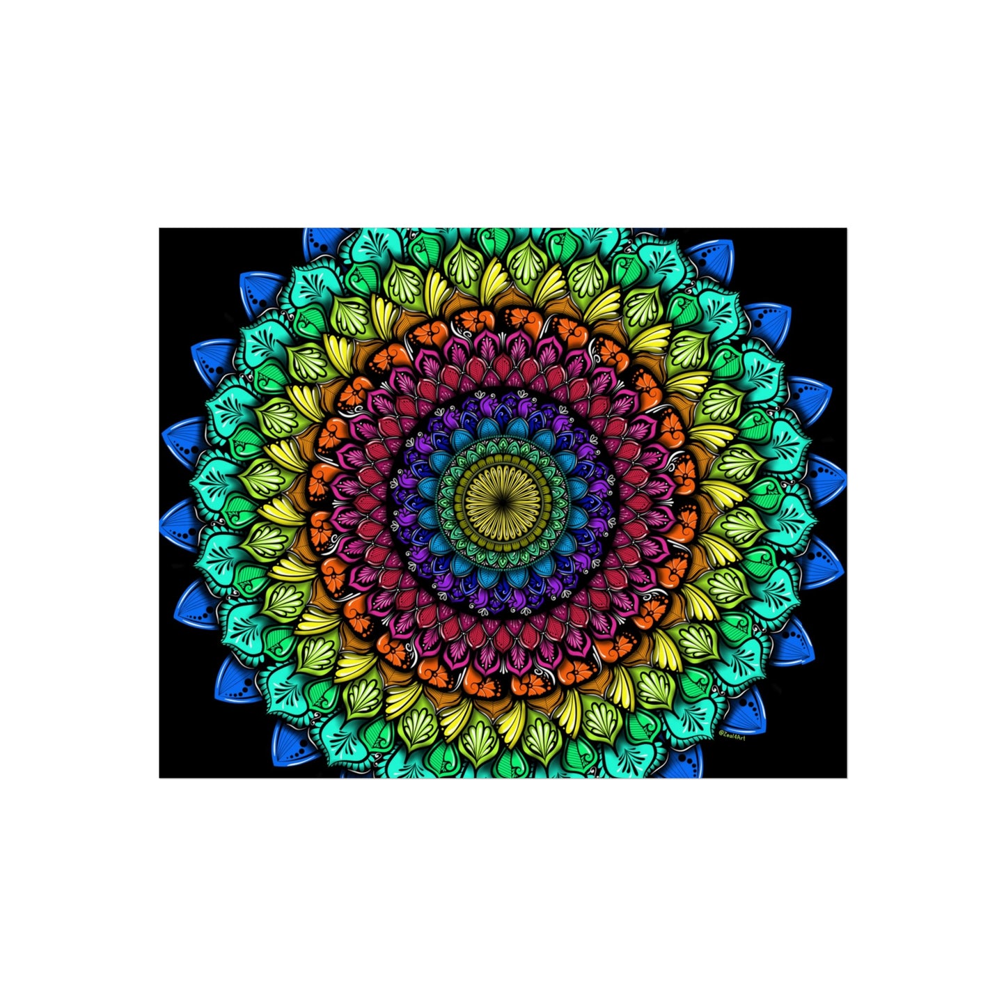 Colorful Details Mandala Art Print