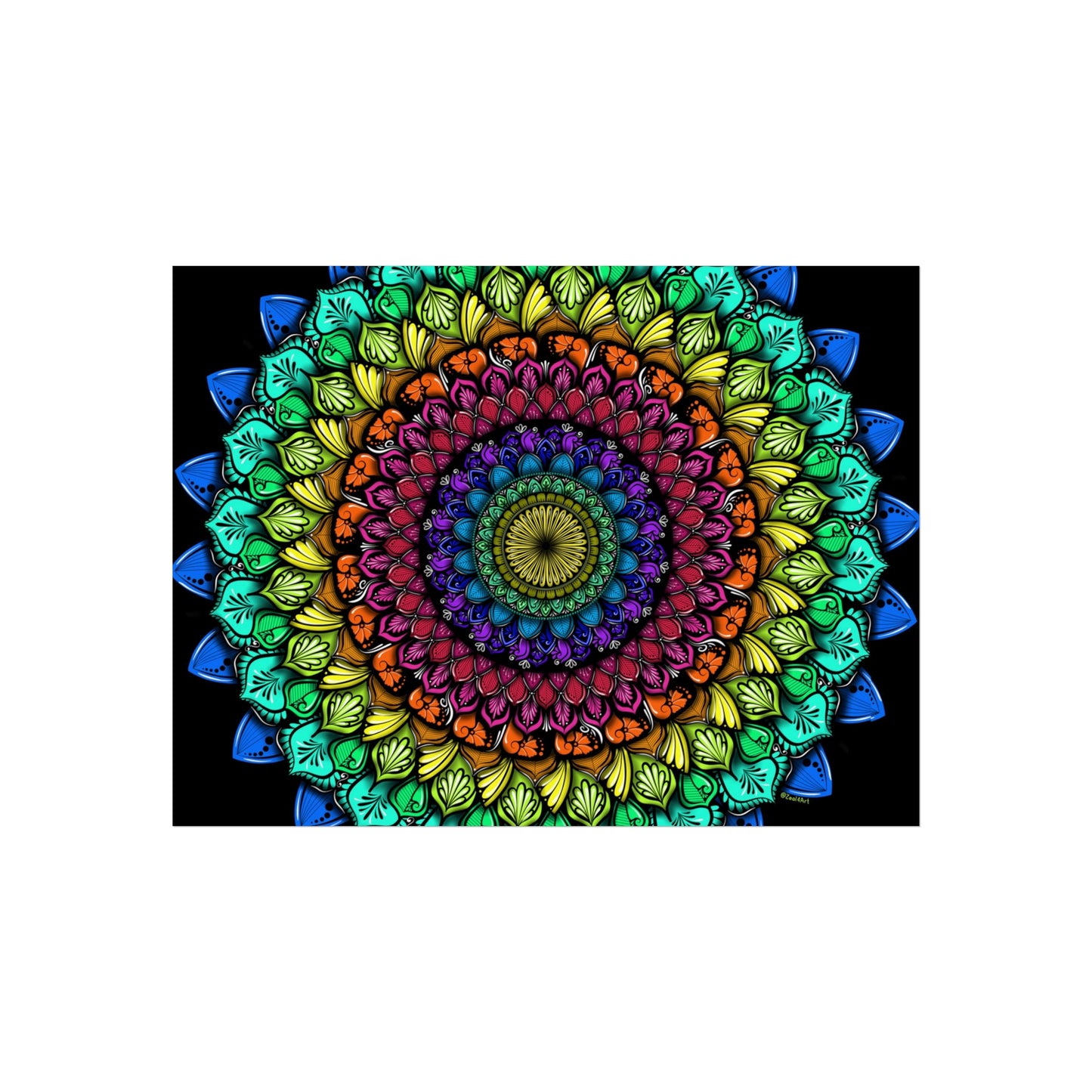 Colorful Details Mandala Art Print