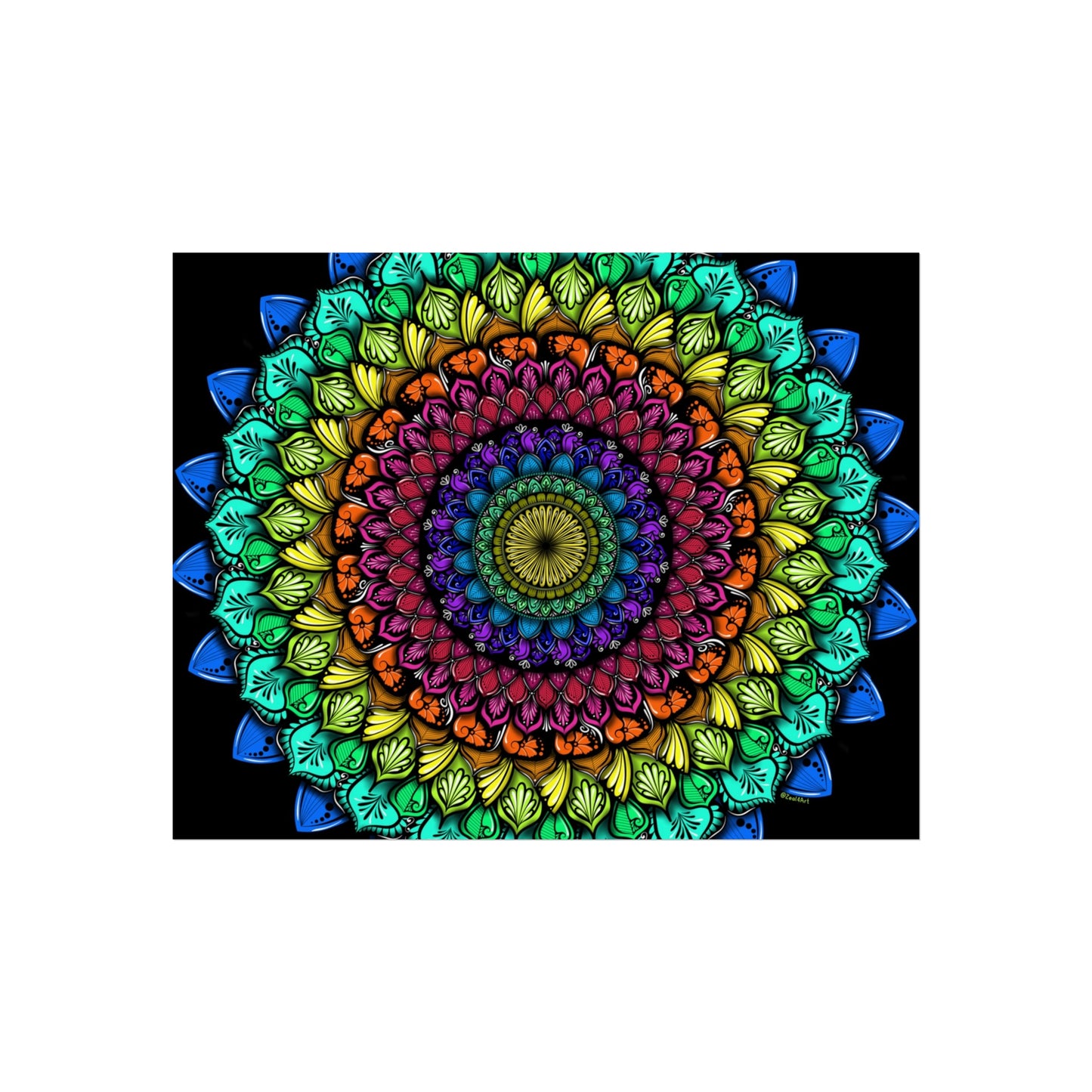 Colorful Details Mandala Art Print