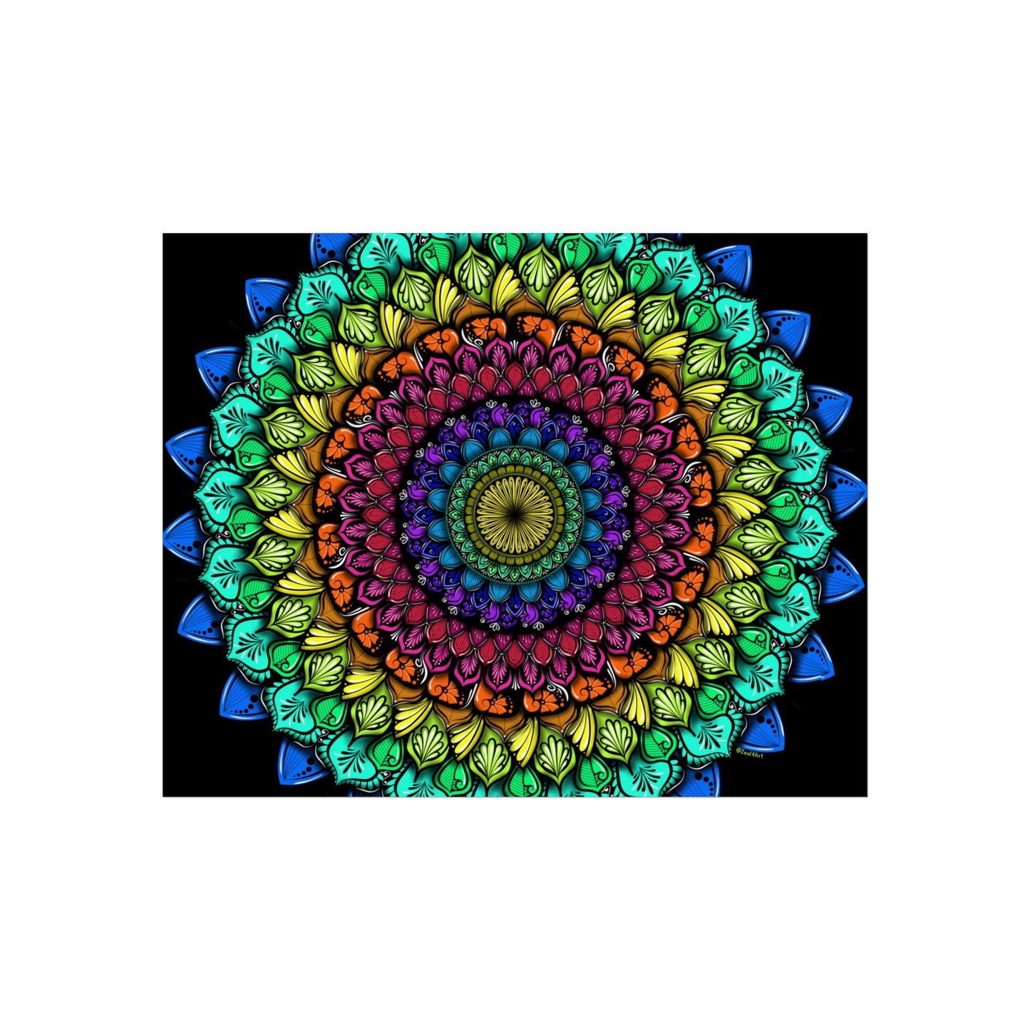 Colorful Details Mandala Art Print