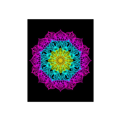 Neon Mandala Art Print