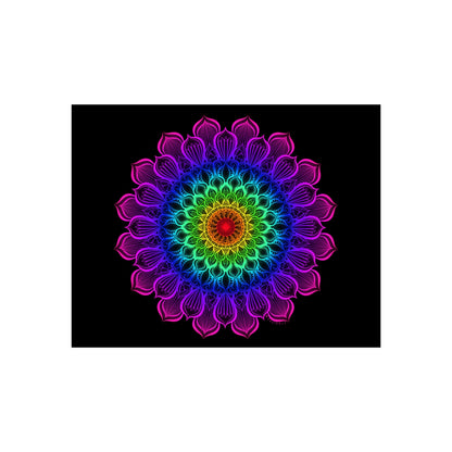 Bright Rainbow Mandala Art Print