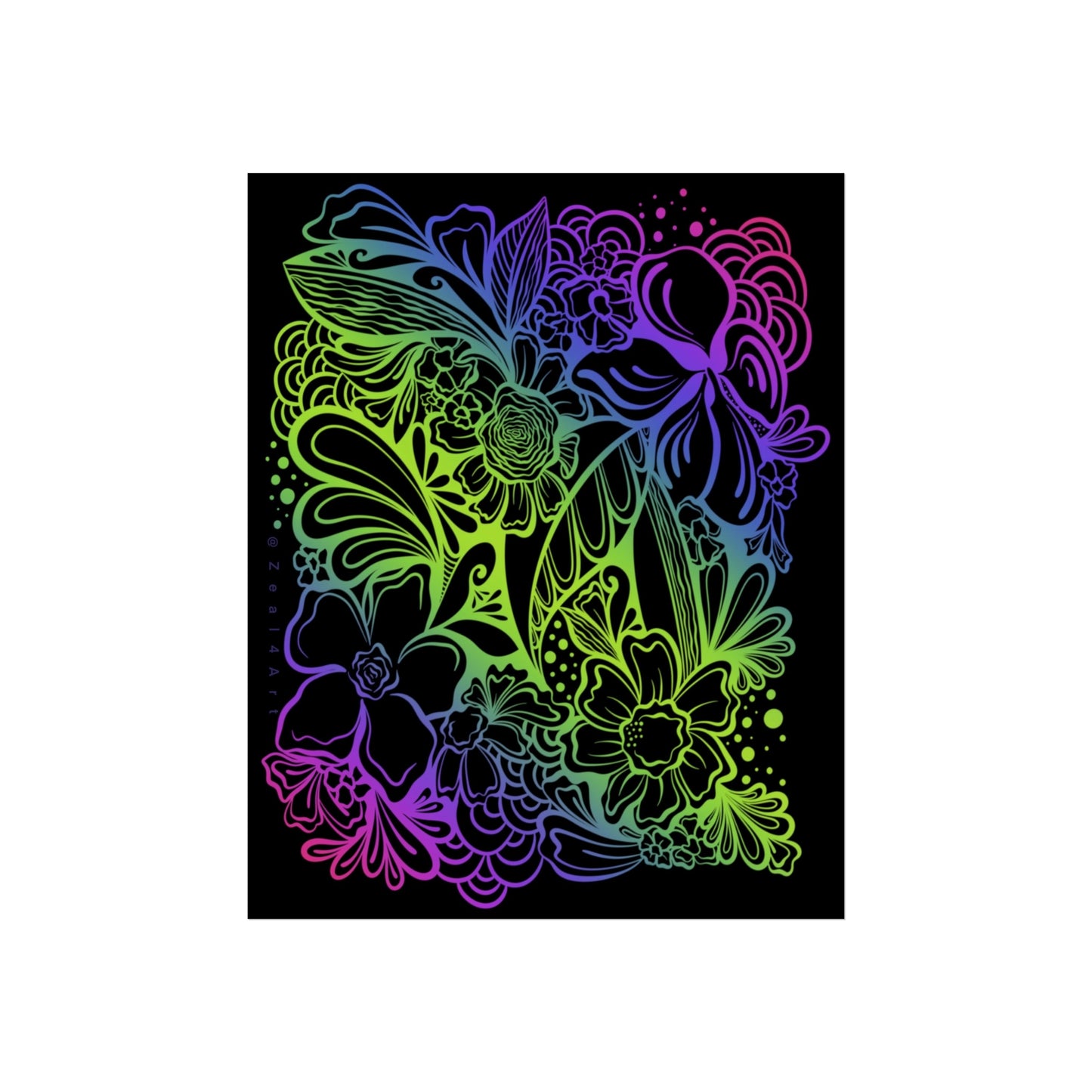 Rainbow Doodle Art Print