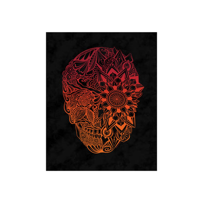 Skull Mandala Doodle Art Print