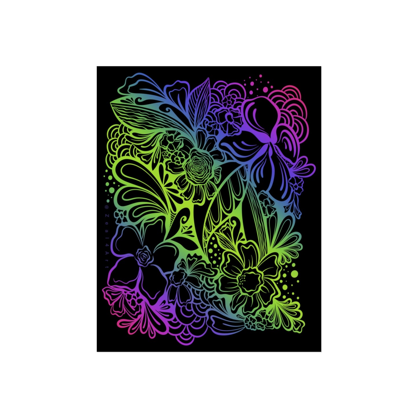 Rainbow Doodle Art Print