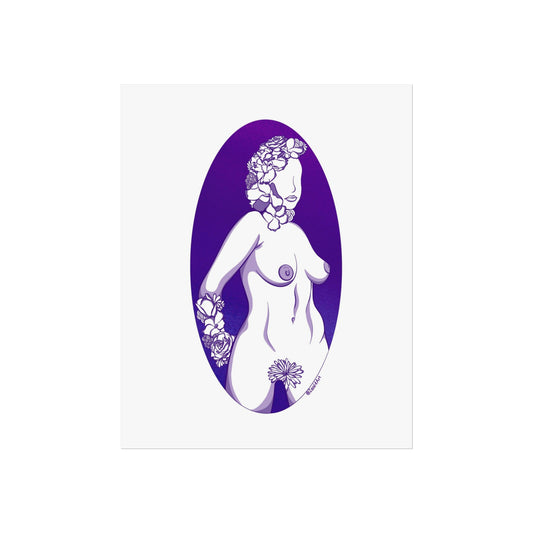 Purple Curves Art Print