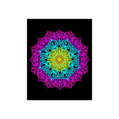 Neon Mandala Art Print