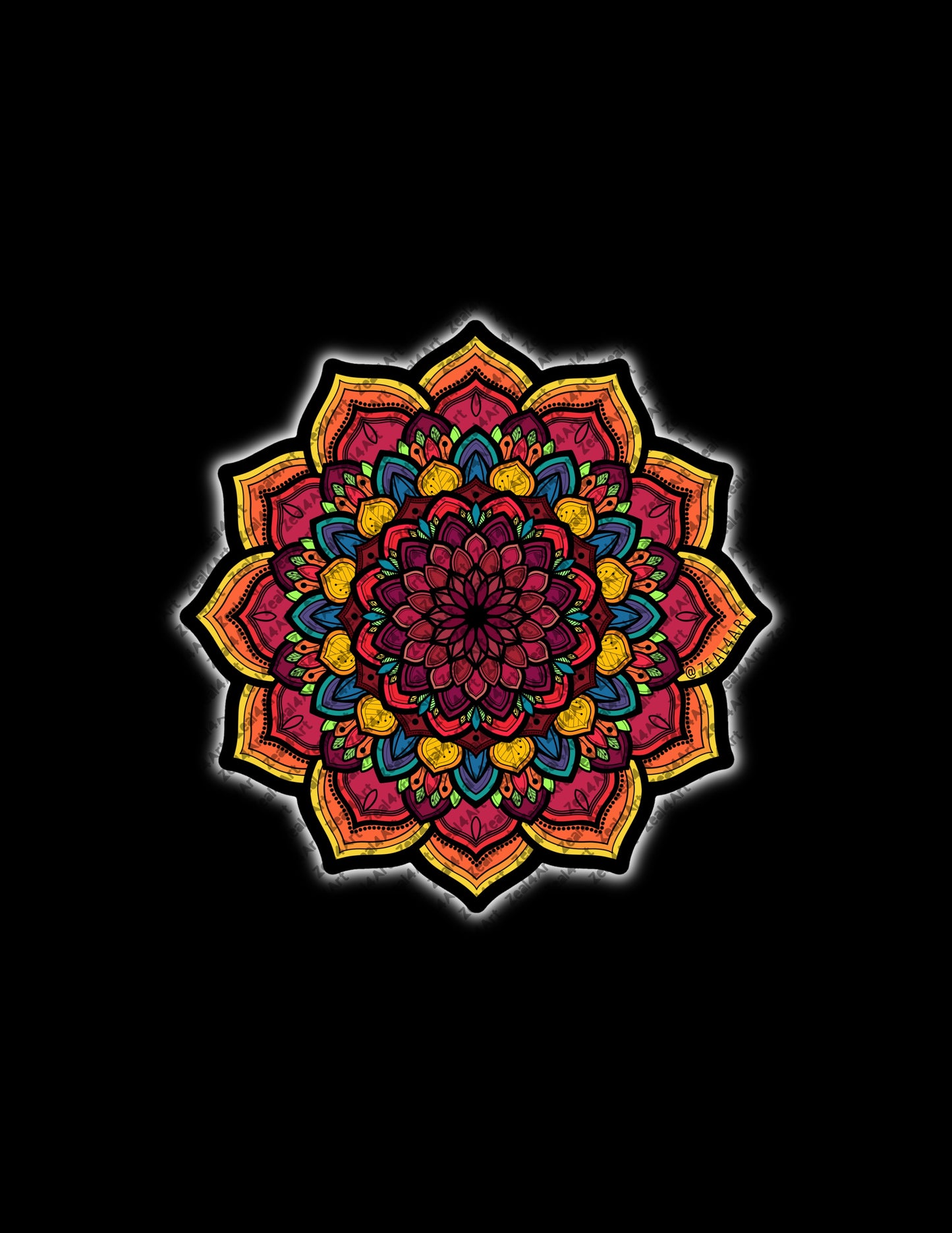 Neon and Bright Mandala